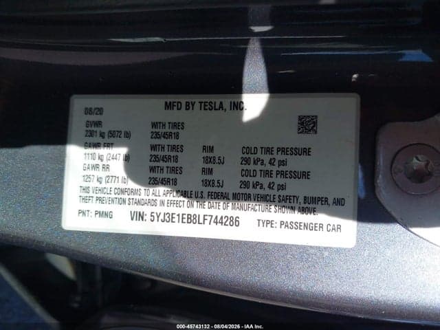 2020 TESLA MODEL 3 LONG RANGE DUAL MOTOR ALL-WHEEL DRIVE 9