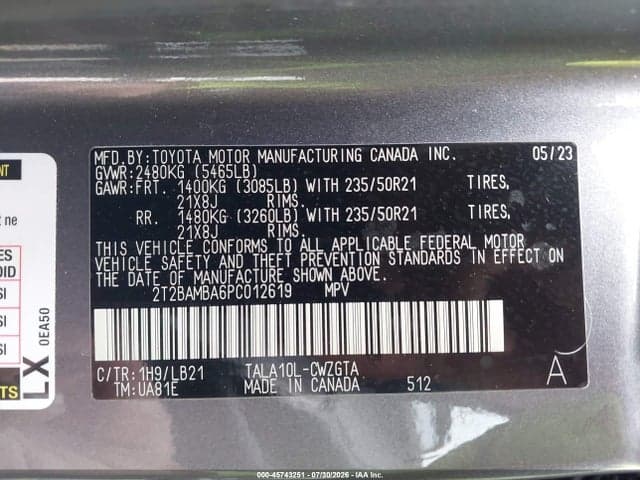 2023 LEXUS RX 350 PREMIUM PLUS 9