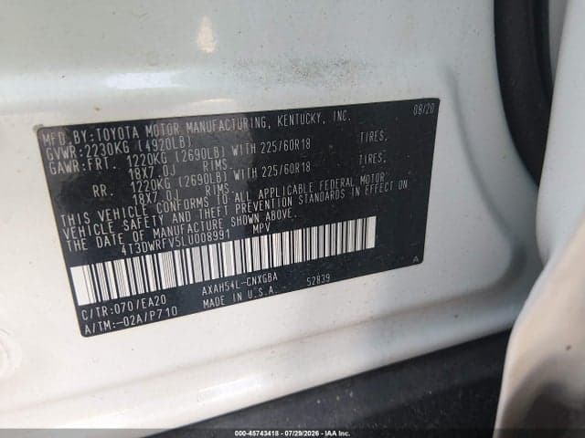 2020 TOYOTA RAV4 HYBRID LIMITED 9
