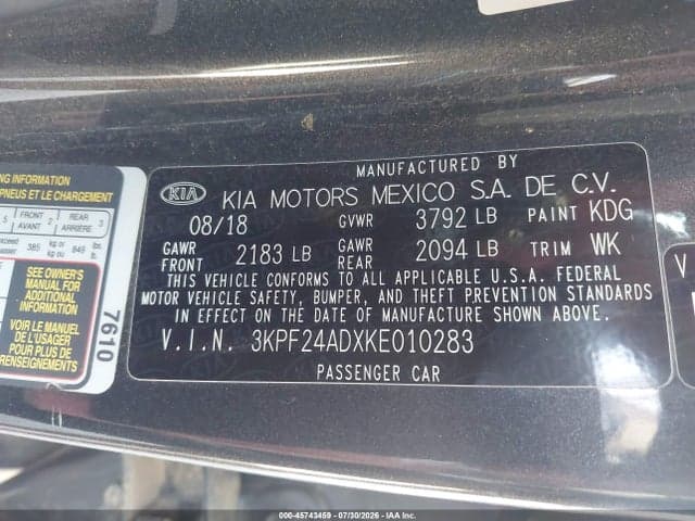 2019 KIA FORTE LXS 9