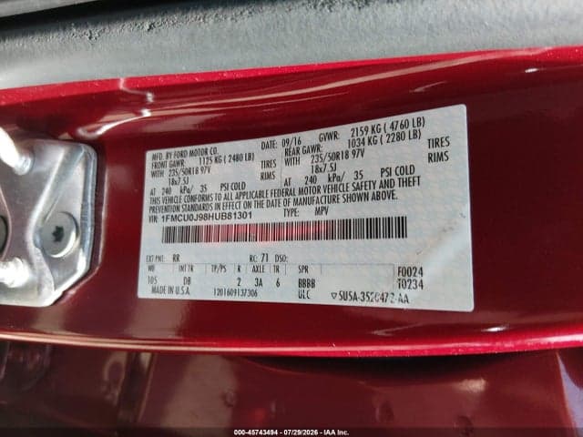 2017 FORD ESCAPE TITANIUM 9