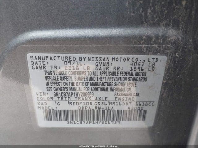 2017 NISSAN SENTRA SR TURBO 9