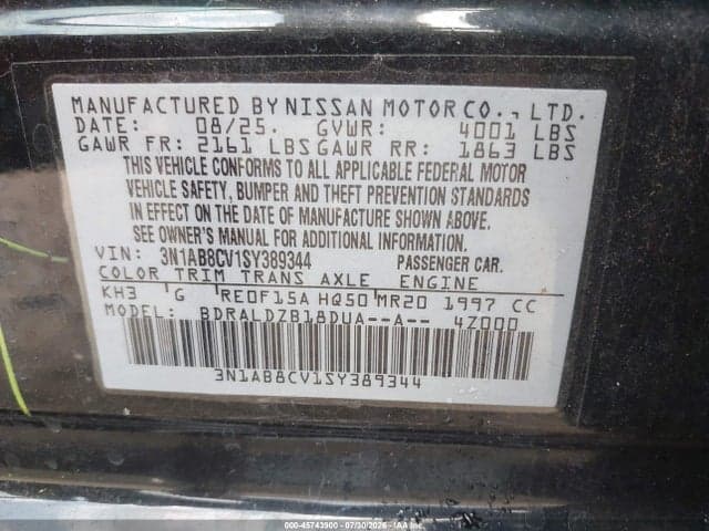 2025 NISSAN SENTRA SV 9