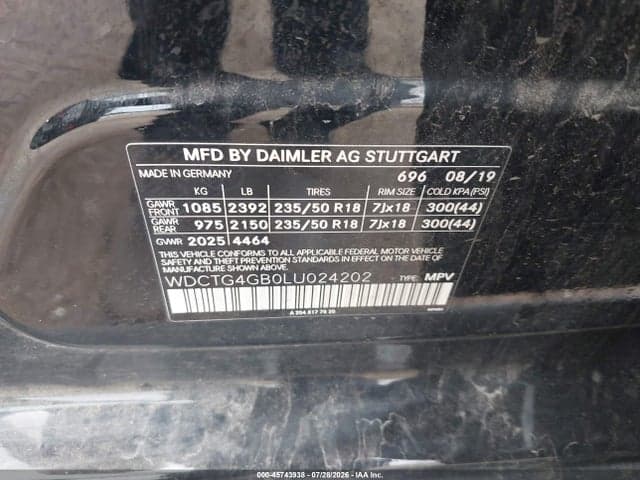 2020 MERCEDES-BENZ GLA 250 4MATIC 9