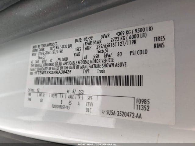 2022 FORD E-TRANSIT-350 CARGO VAN 9