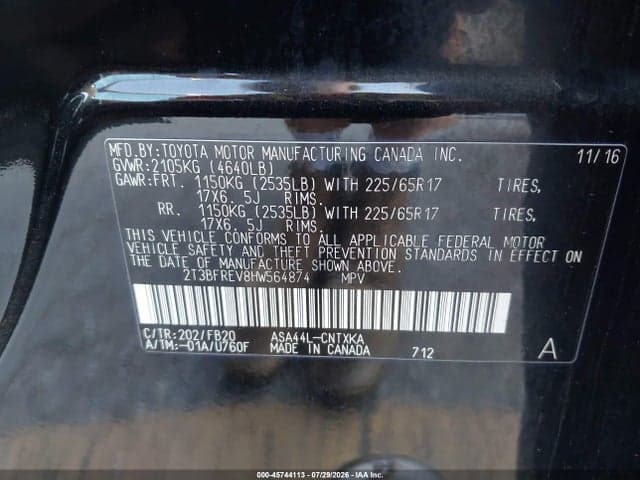 2017 TOYOTA RAV4 LE 9