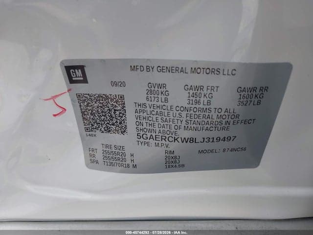 2020 BUICK ENCLAVE FWD PREMIUM 9