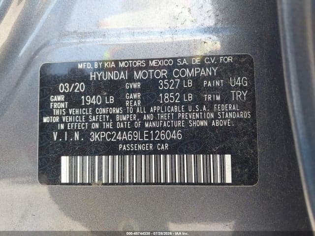 2020 HYUNDAI ACCENT SE 9