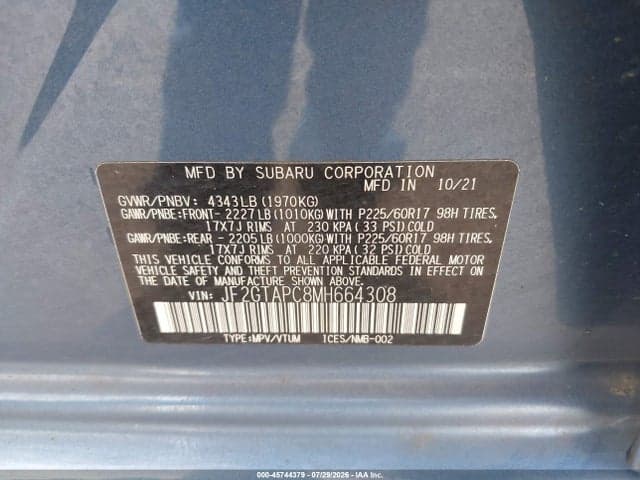 2021 SUBARU CROSSTREK PREMIUM 9