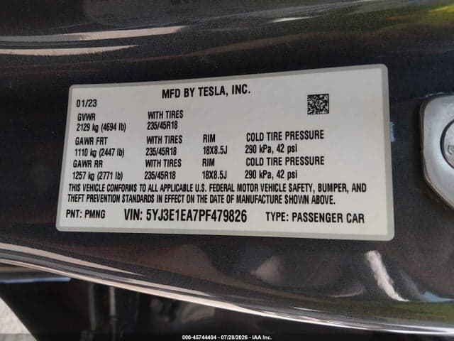 2023 TESLA MODEL 3 REAR-WHEEL DRIVE 8
