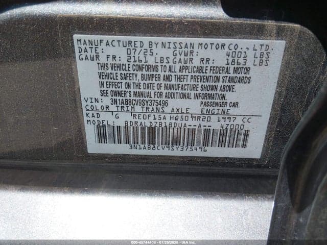 2025 NISSAN SENTRA SV 9