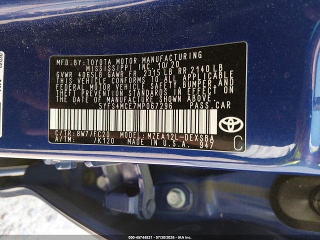 2021 TOYOTA COROLLA SE 9