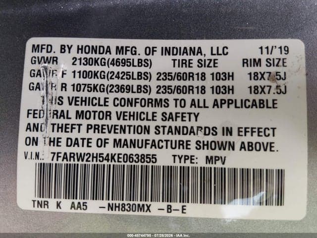 2019 HONDA CR-V EX 9