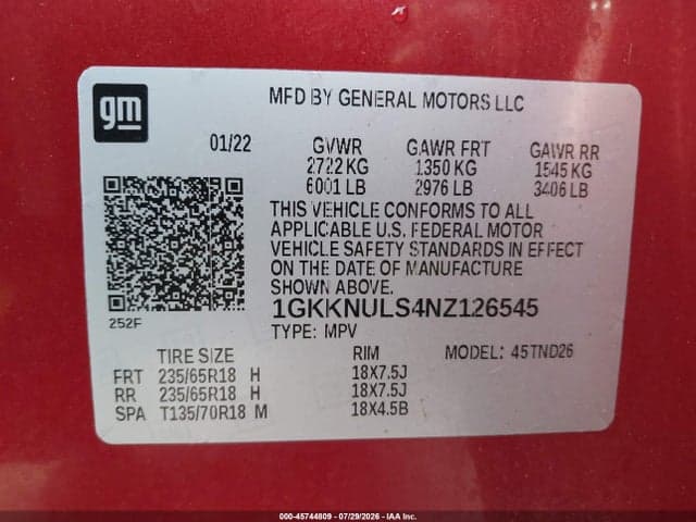 2022 GMC ACADIA AWD SLT 9