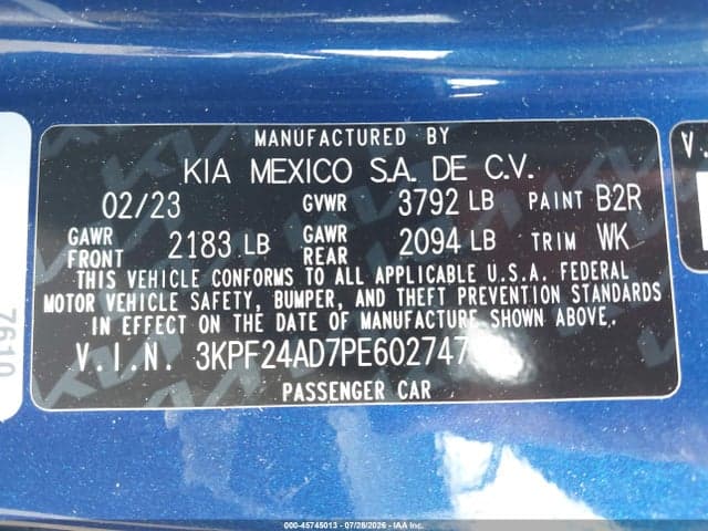 2023 KIA FORTE LXS 9