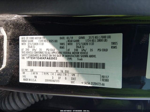 2019 FORD F-150 PLATINUM 9
