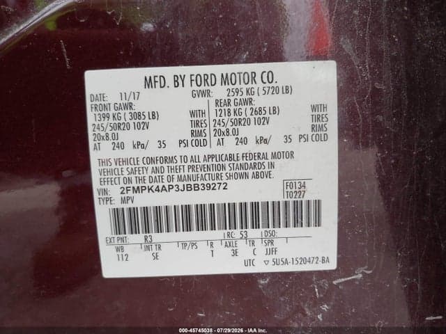 2018 FORD EDGE SPORT 9