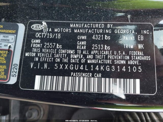 2019 KIA OPTIMA EX 9