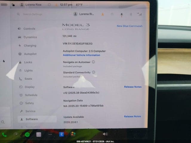 2018 TESLA MODEL 3 LONG RANGE/MID RANGE 7