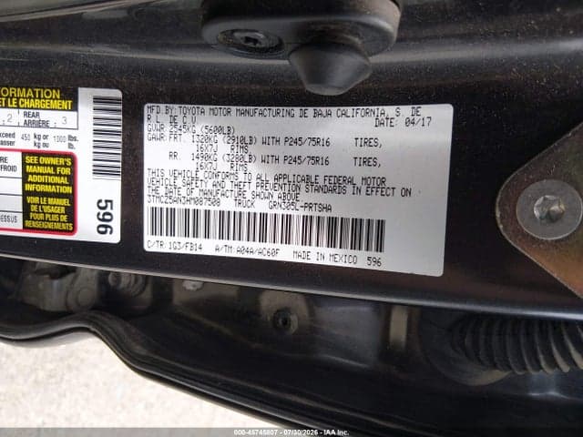 2017 TOYOTA TACOMA SR V6 9