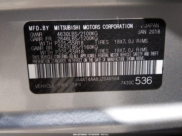 2018 MITSUBISHI ECLIPSE CROSS LE 9