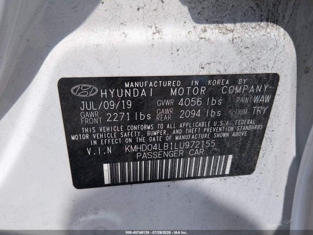 2020 HYUNDAI ELANTRA SPORT 9
