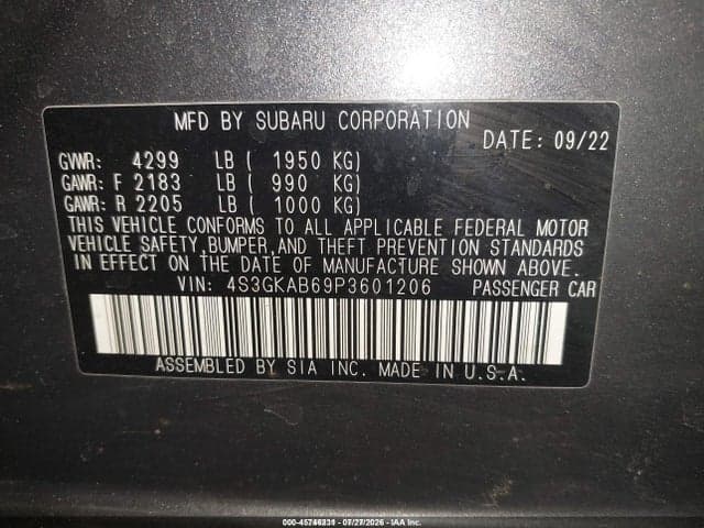 2023 SUBARU IMPREZA BASE 9