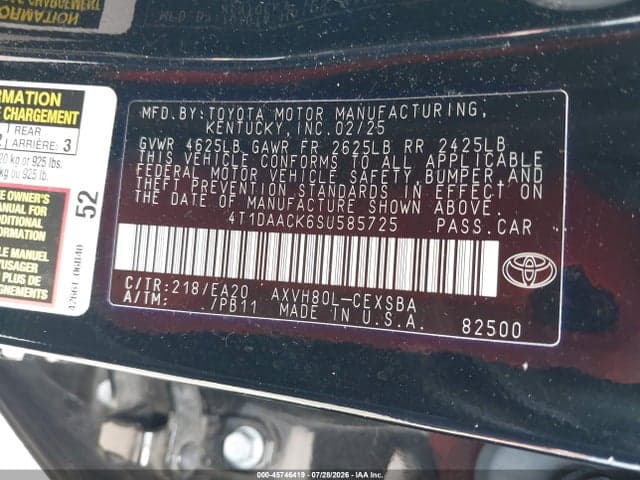 2025 TOYOTA CAMRY SE 9