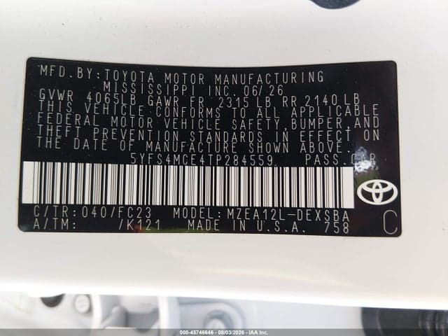 2026 TOYOTA COROLLA SE 9