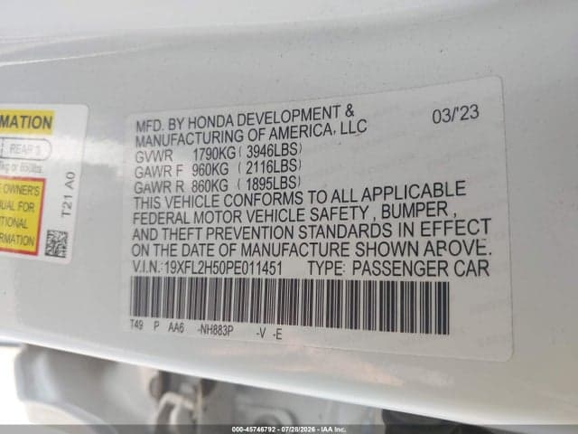 2023 HONDA CIVIC LX 9