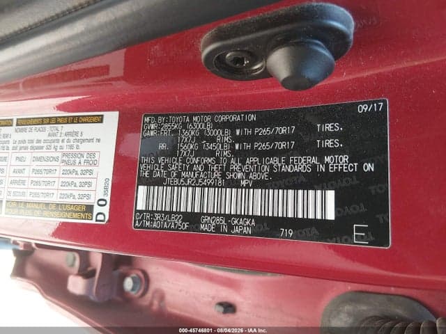 2018 TOYOTA 4RUNNER SR5 PREMIUM 9