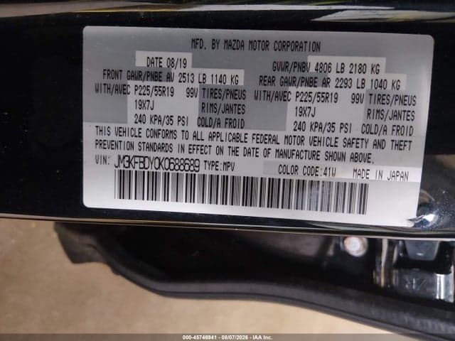 2019 MAZDA CX-5 GRAND TOURING RESERVE 9