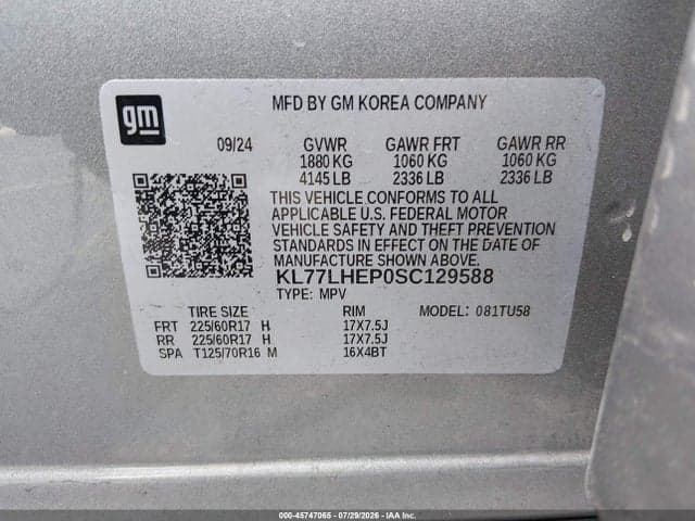 2025 CHEVROLET TRAX FWD LT 9