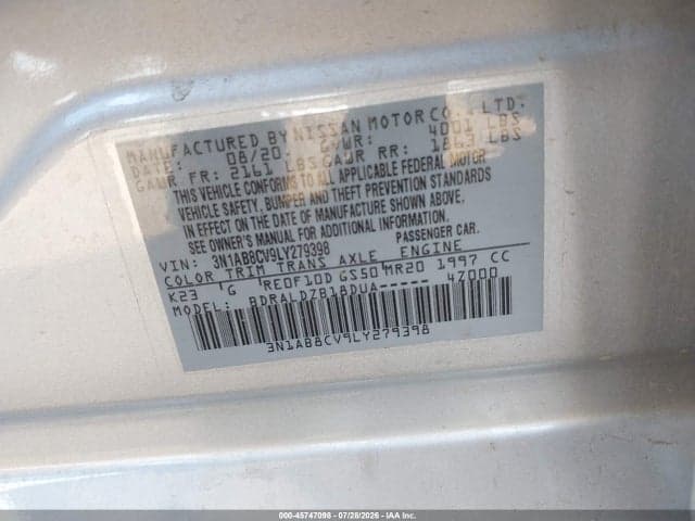 2020 NISSAN SENTRA SV XTRONIC CVT 9
