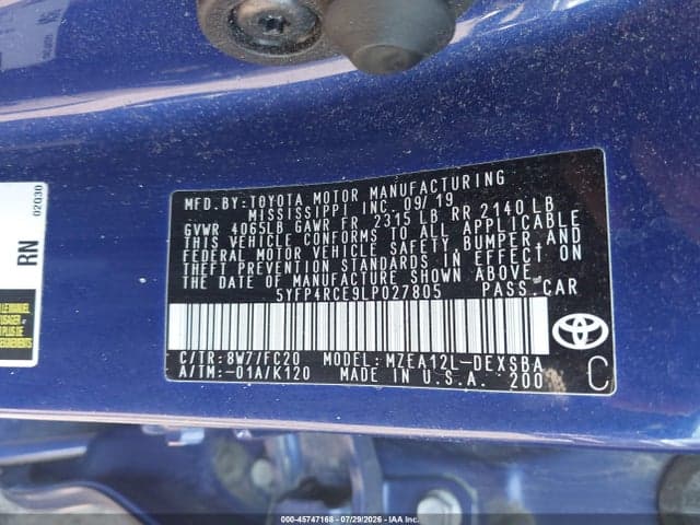 2020 TOYOTA COROLLA SE 9