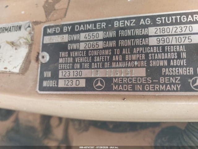 1979 MERCEDES-BENZ M-CLASS 9