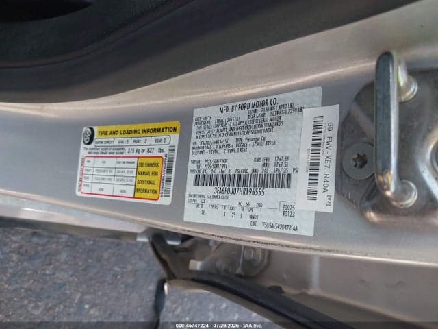 2017 FORD FUSION HYBRID S 3