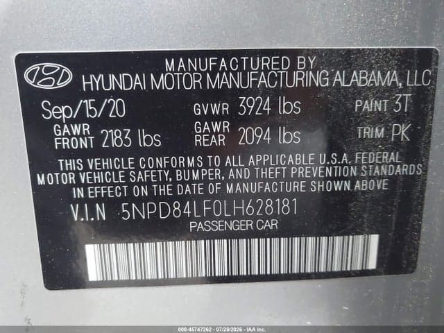 2020 HYUNDAI ELANTRA SEL 9