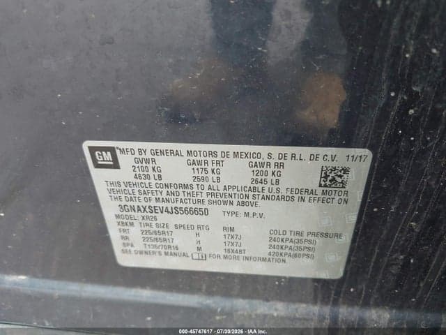 2018 CHEVROLET EQUINOX LT 9