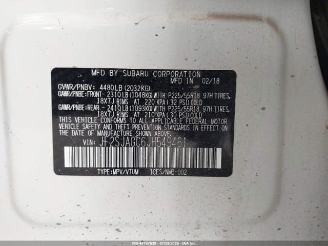 2018 SUBARU FORESTER 2.5I PREMIUM 9