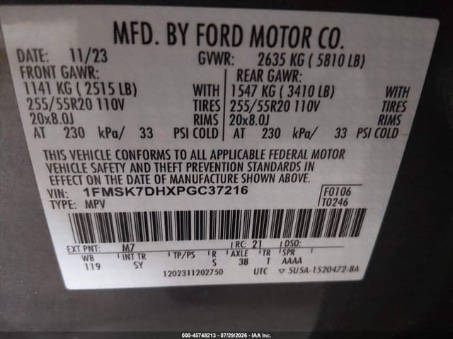 2023 FORD EXPLORER XLT 9