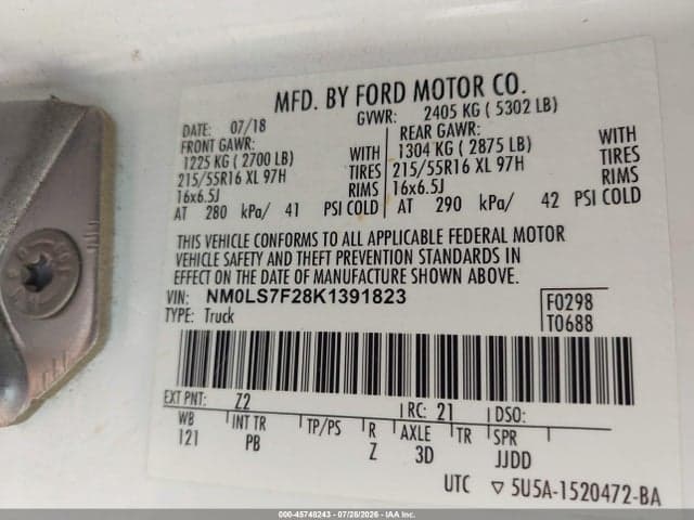 2019 FORD TRANSIT CONNECT XLT 9