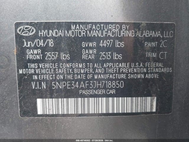 2018 HYUNDAI SONATA SEL+ 9