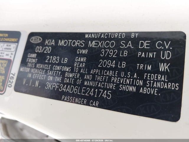 2020 KIA FORTE GT-LINE 9