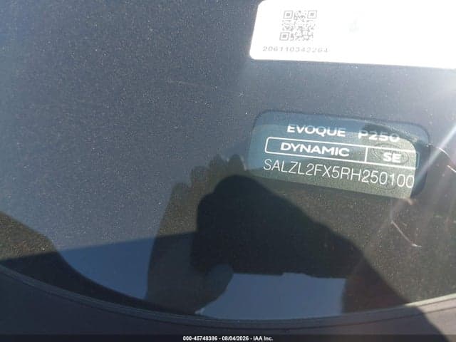 2024 LAND ROVER RANGE ROVER EVOQUE DYNAMIC SE 9