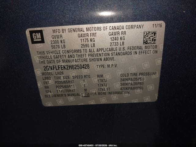 2017 CHEVROLET EQUINOX LT 9