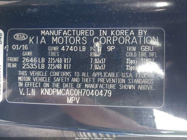 2017 KIA SPORTAGE LX 9