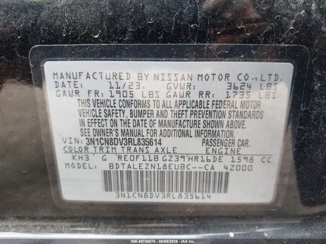 2024 NISSAN VERSA 1.6 S 9