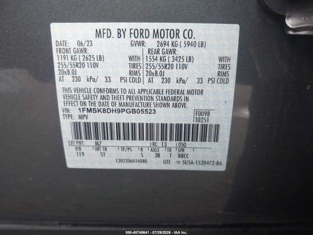 2023 FORD EXPLORER XLT 9