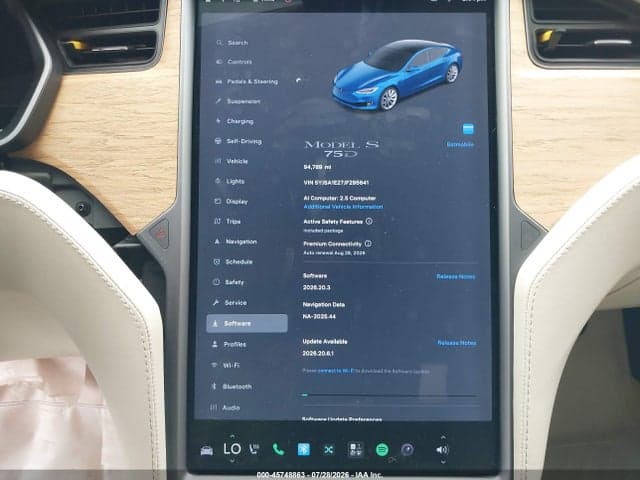 2018 TESLA MODEL S 100D/75D/P100D 7